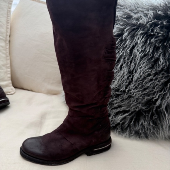 AS98 eggplant lace-back SUEDE boots! - Picture 3 of 6